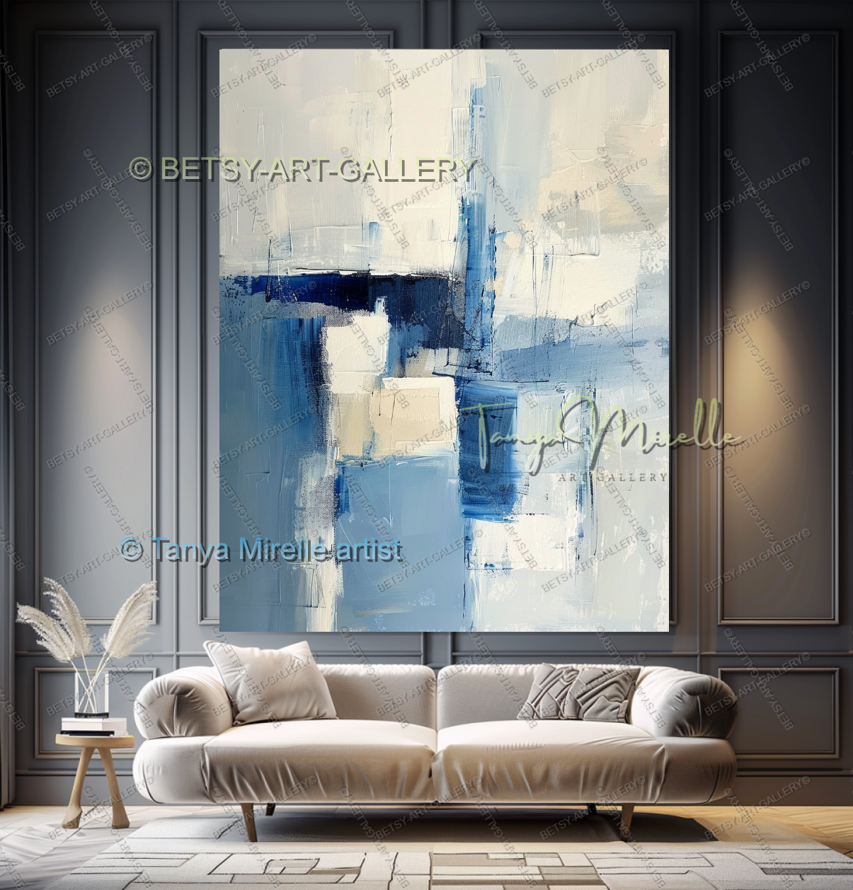 Plum Silence Abstract Canvas – Modern Wall Art for Living Room