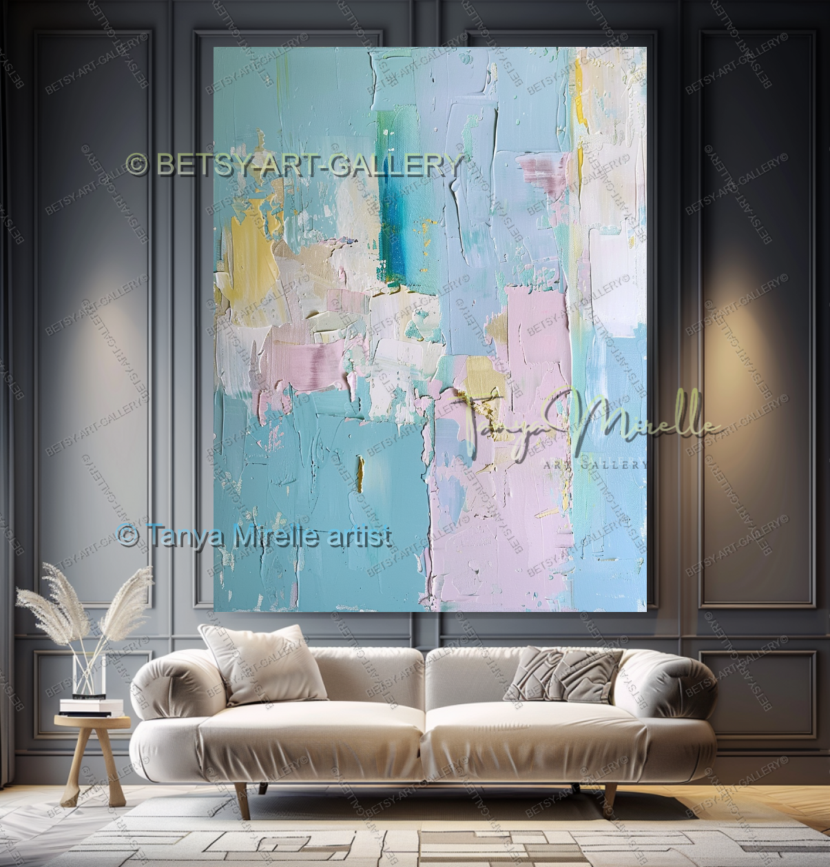Quiet Expression – Large Impasto Canvas Art for Modern Interiors