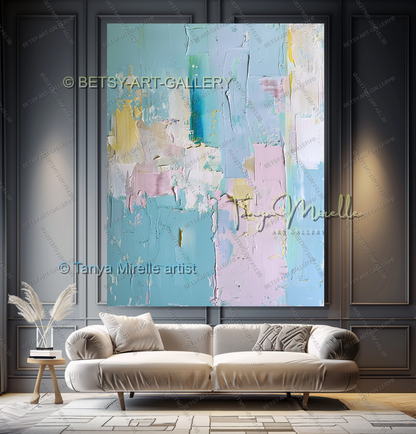 Quiet Expression – Large Impasto Canvas Art for Modern Interiors