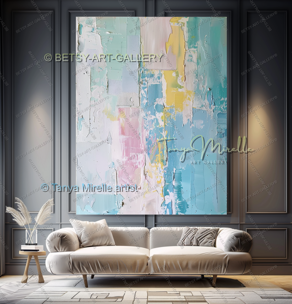 Quiet Expression – Large Impasto Canvas Art for Modern Interiors
