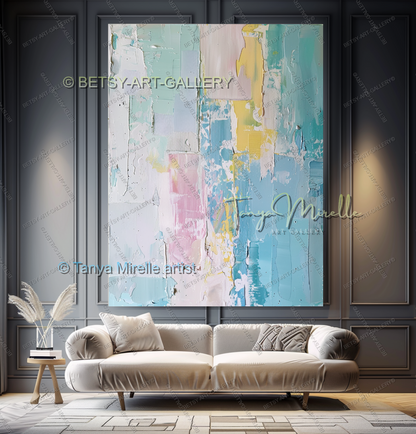 Quiet Expression – Large Impasto Canvas Art for Modern Interiors
