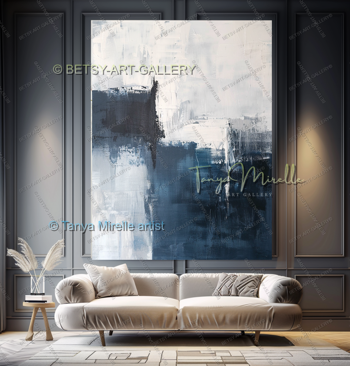 Plum Silence Abstract Canvas – Modern Wall Art for Living Room