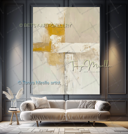 Urban Earth Abstract - ContemporaryTextured Canvas Art for Living Room