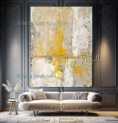 Urban Earth Abstract - ContemporaryTextured Canvas Art for Living Room