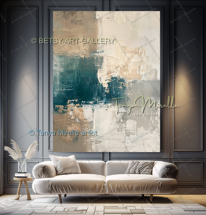 Contemporary Neutral Canvas Art - Textured Canvas Art for Home or Office