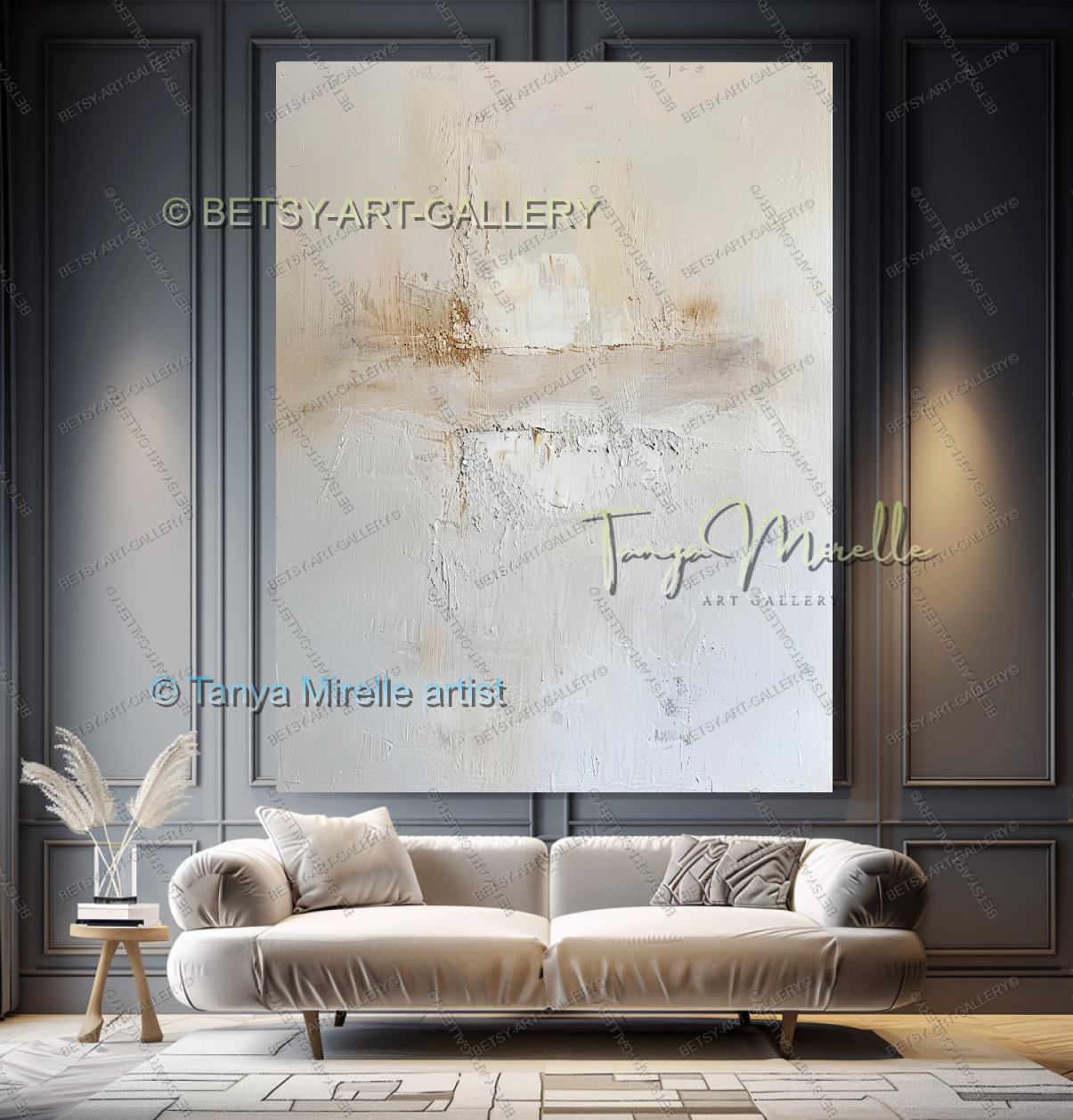 Light & Texture Abstract – Large Expressive Canvas Wall Art