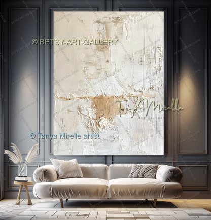 Scandinavian Abstract Art – Large Textured Canvas Artwork