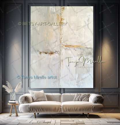 Scandinavian Abstract Art – Large Textured Canvas Artwork