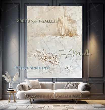 Light & Texture Abstract – Large Expressive Canvas Wall Art