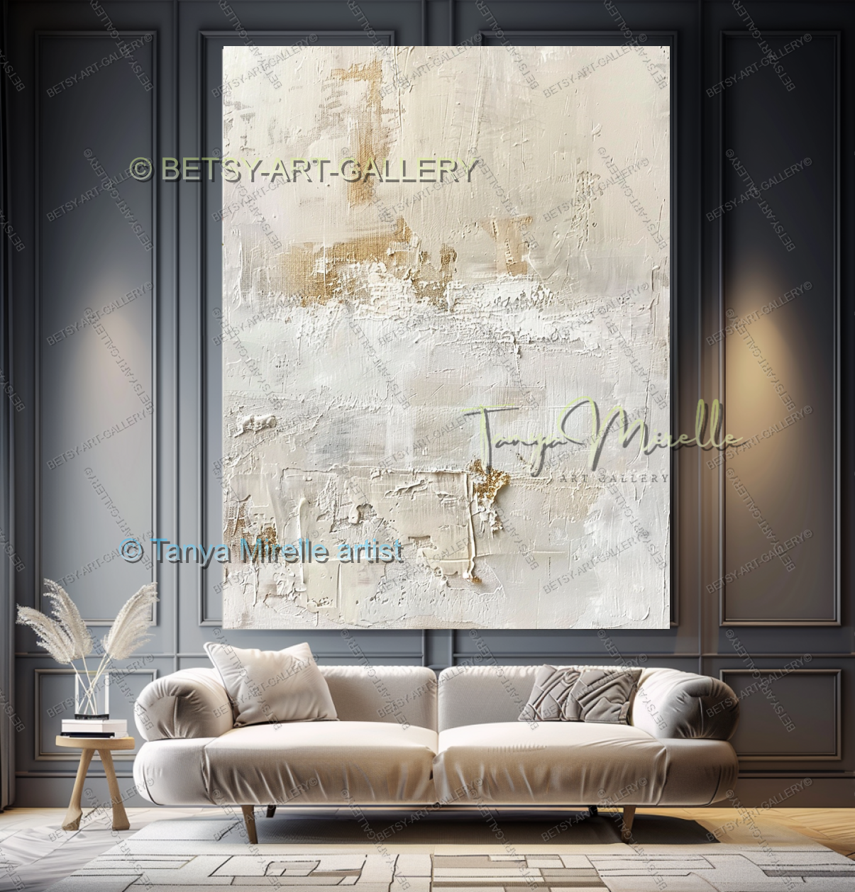 Light & Texture Abstract – Large Expressive Canvas Wall Art