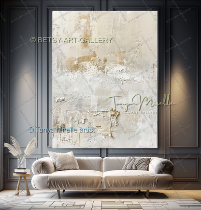 Light & Texture Abstract – Large Expressive Canvas Wall Art