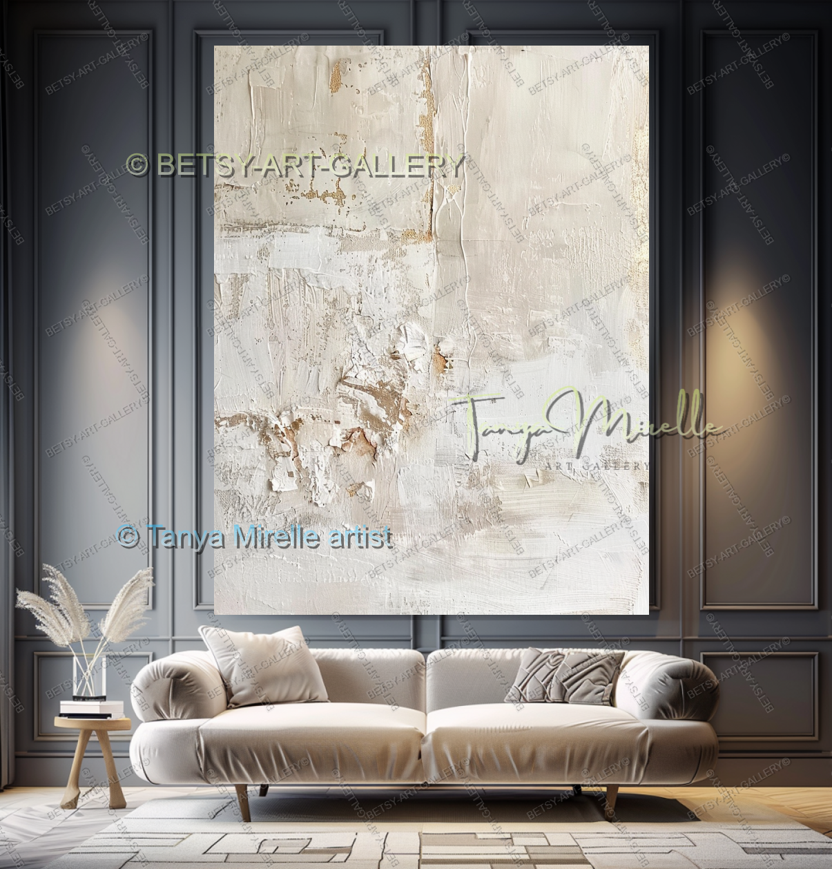 Light & Texture Abstract – Large Expressive Canvas Wall Art