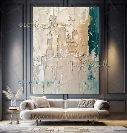 Contemporary Neutral Canvas Art - Textured Canvas Art for Home or Office