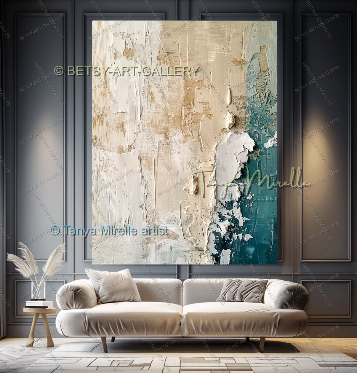 Contemporary Neutral Canvas Art - Textured Canvas Art for Home or Office