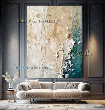 Contemporary Neutral Canvas Art - Textured Canvas Art for Home or Office