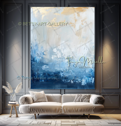 Urban Blue Abstract – Large Modern Wall Art Decor