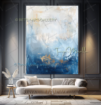 Urban Blue Abstract – Large Modern Wall Art Decor