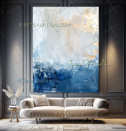 Urban Blue Abstract – Large Modern Wall Art Decor