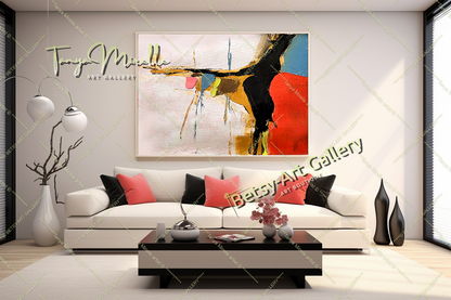 {{ product.title }} canvas artwork by Tanya Mirelle – modern wall decor – original artwork for home, living room, office, or gallery