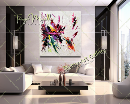 {{ product.title }} canvas artwork by Tanya Mirelle – modern wall decor – original artwork for home, living room, office, or gallery