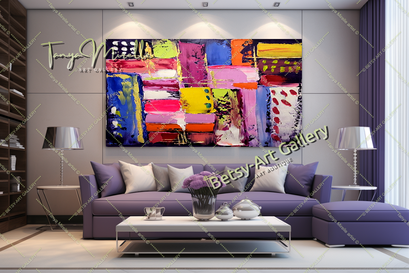 {{ product.title }} canvas artwork by Tanya Mirelle – modern wall decor – original artwork for home, living room, office, or gallery