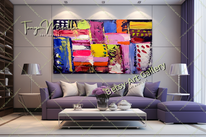 {{ product.title }} canvas artwork by Tanya Mirelle – modern wall decor – original artwork for home, living room, office, or gallery