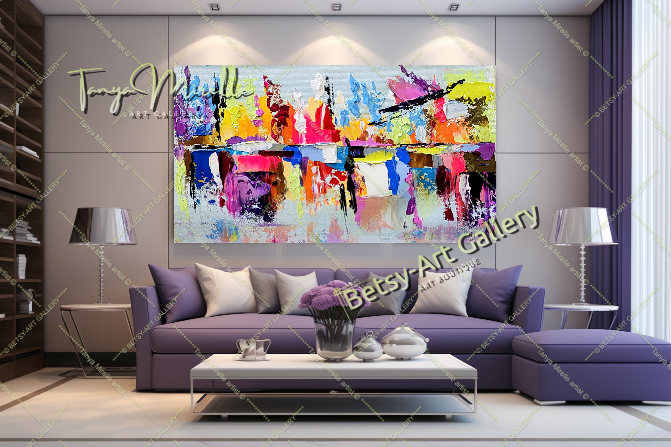 {{ product.title }} canvas artwork by Tanya Mirelle – modern wall decor – original artwork for home, living room, office, or gallery