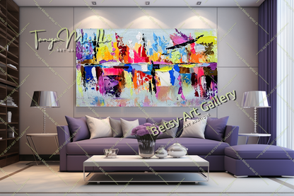 {{ product.title }} canvas artwork by Tanya Mirelle – modern wall decor – original artwork for home, living room, office, or gallery
