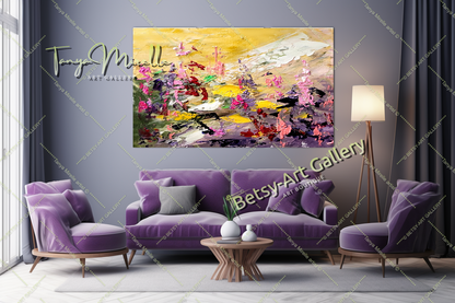 EXTRA LARGE Peinture à l’huile d’empâtement sur toile / Pas de cadre