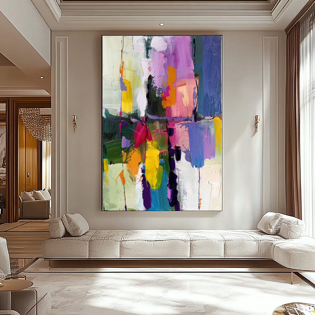 EXTRA LARGE Peinture à l’huile d’empâtement sur toile / Pas de cadre
