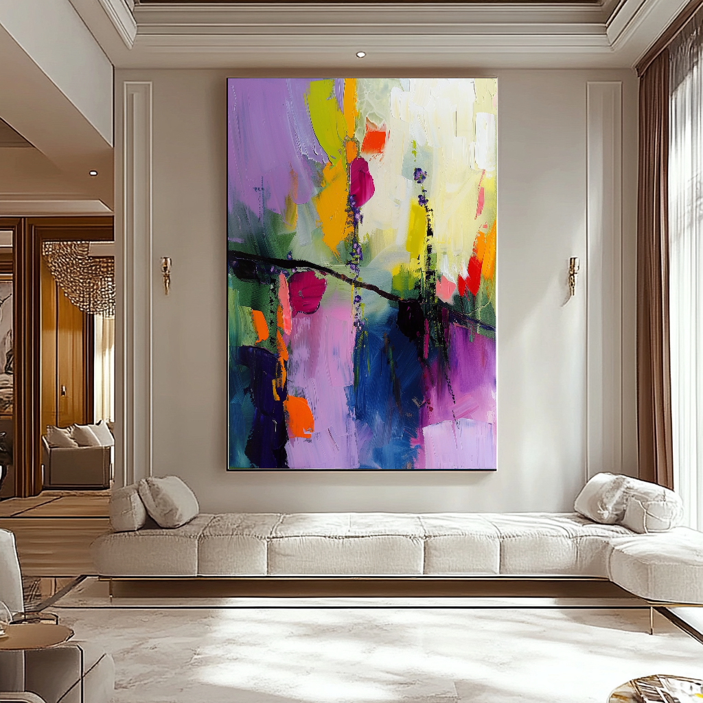 EXTRA LARGE Peinture à l’huile d’empâtement sur toile / Pas de cadre