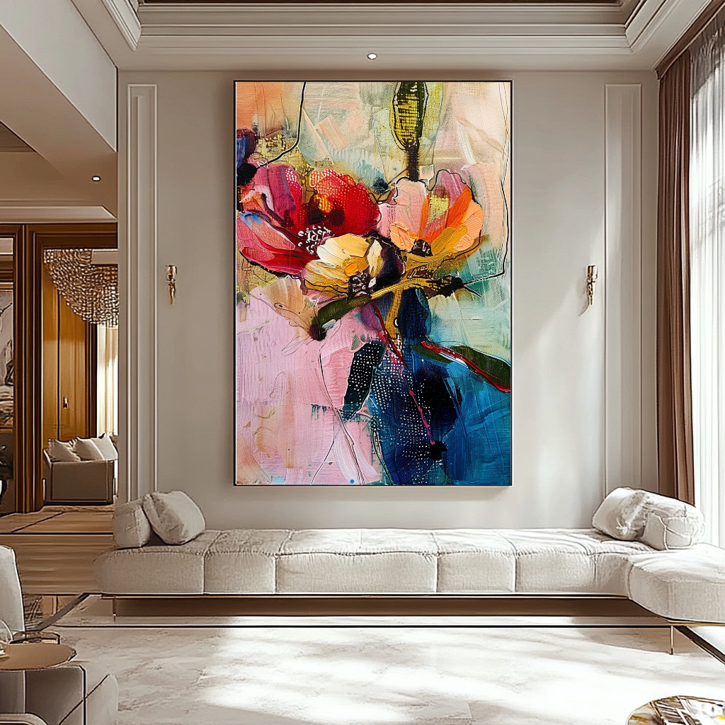 EXTRA LARGE Peinture à l’huile d’empâtement sur toile / Pas de cadre