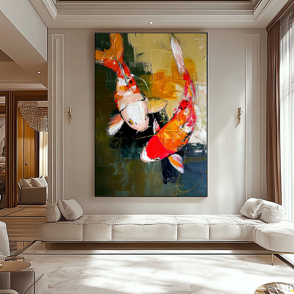 EXTRA LARGE Peinture à l’huile d’empâtement sur toile / Pas de cadre