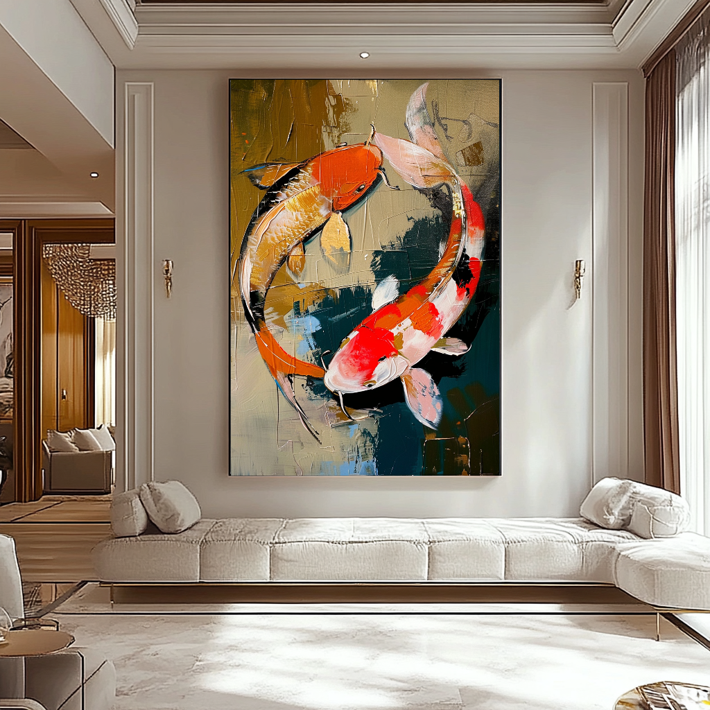 EXTRA LARGE Peinture à l’huile d’empâtement sur toile / Pas de cadre