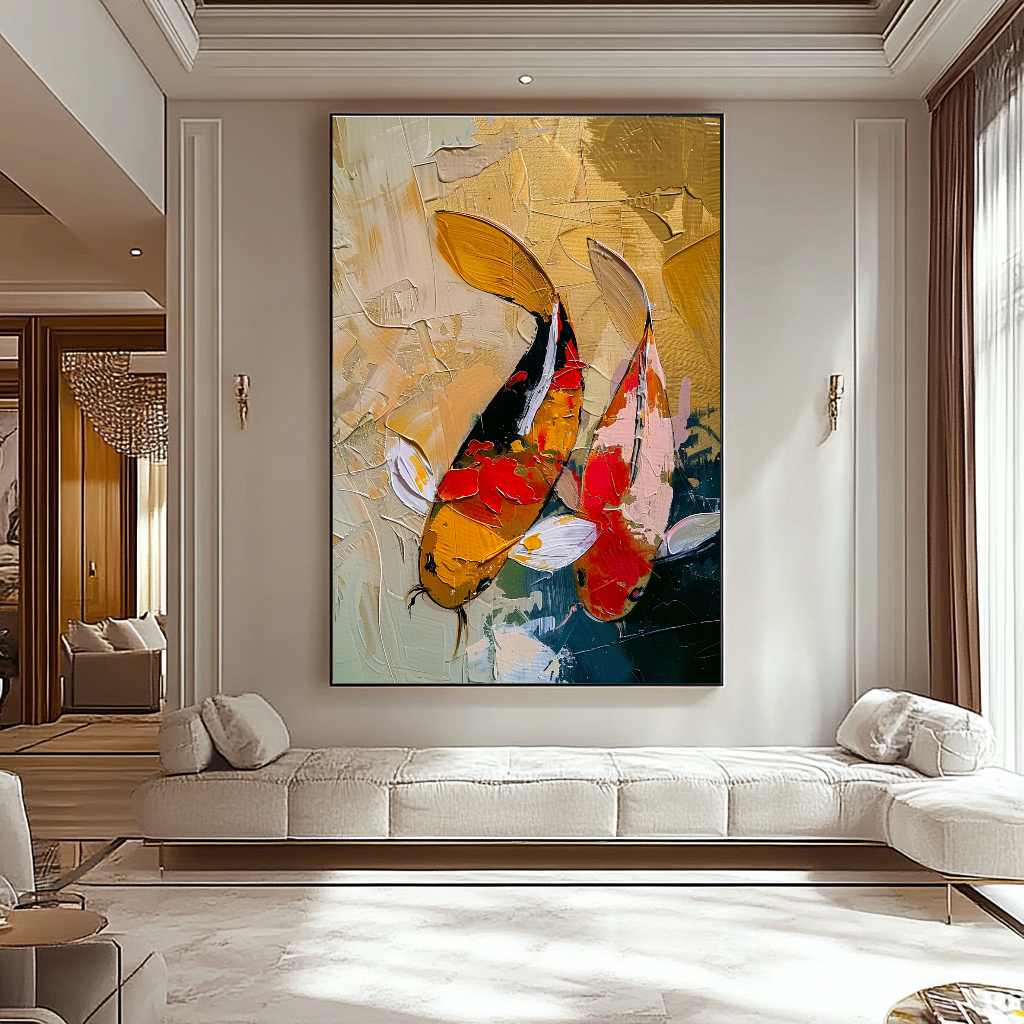 EXTRA LARGE Peinture à l’huile d’empâtement sur toile / Pas de cadre