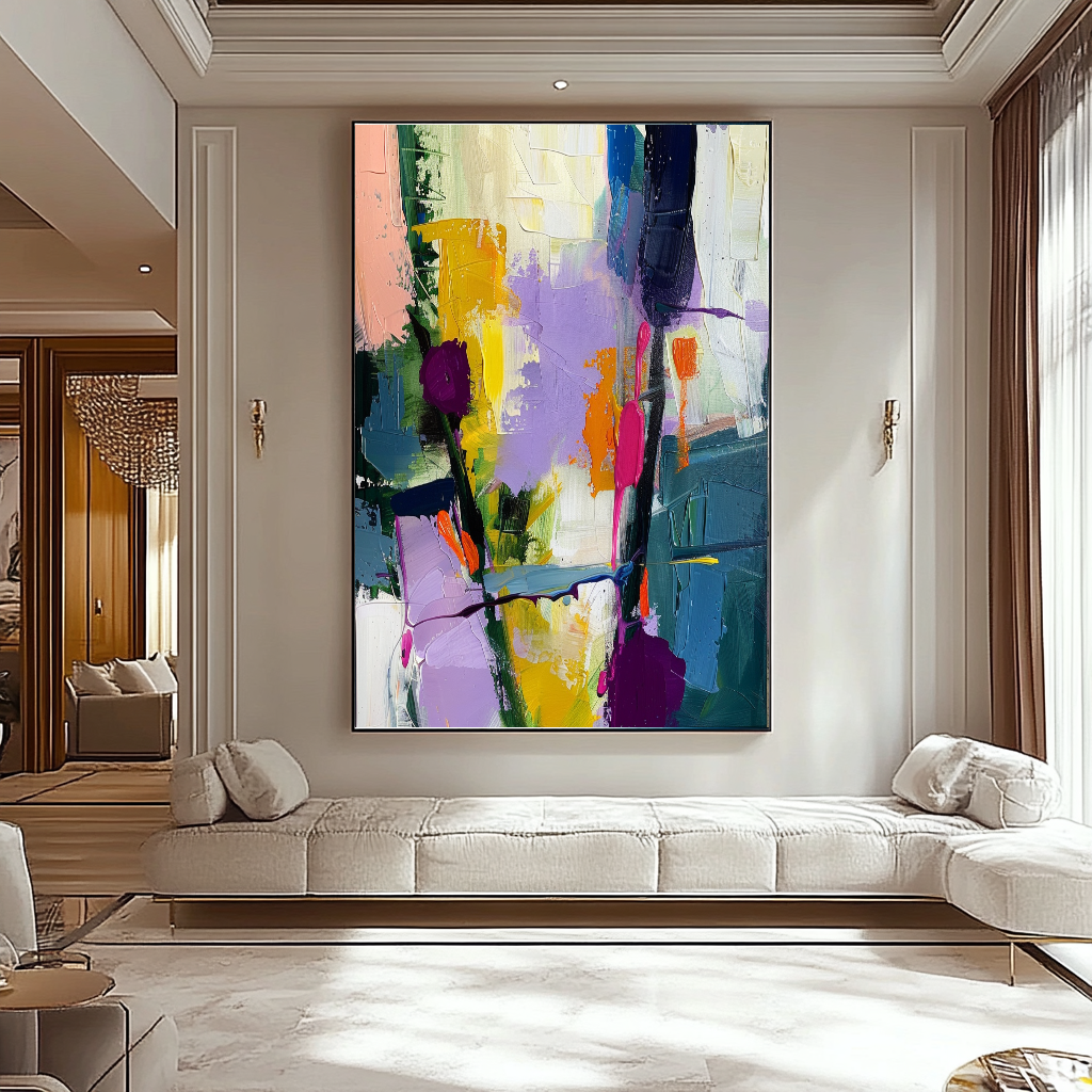EXTRA LARGE Peinture à l’huile d’empâtement sur toile / Pas de cadre