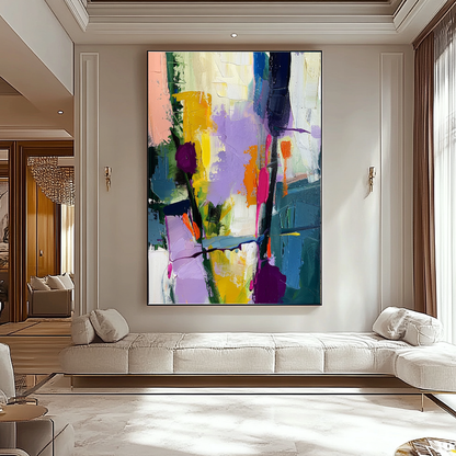 EXTRA LARGE Peinture à l’huile d’empâtement sur toile / Pas de cadre