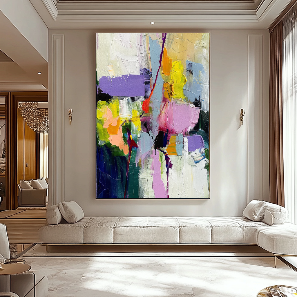 EXTRA LARGE Peinture à l’huile d’empâtement sur toile / Pas de cadre