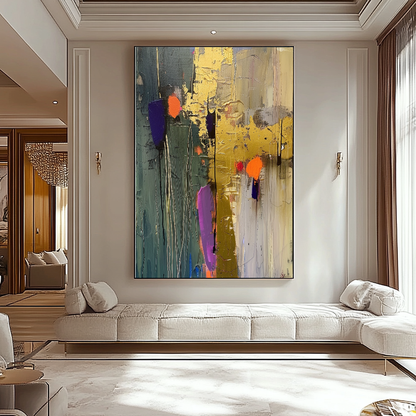 EXTRA LARGE Peinture à l’huile d’empâtement sur toile / Pas de cadre