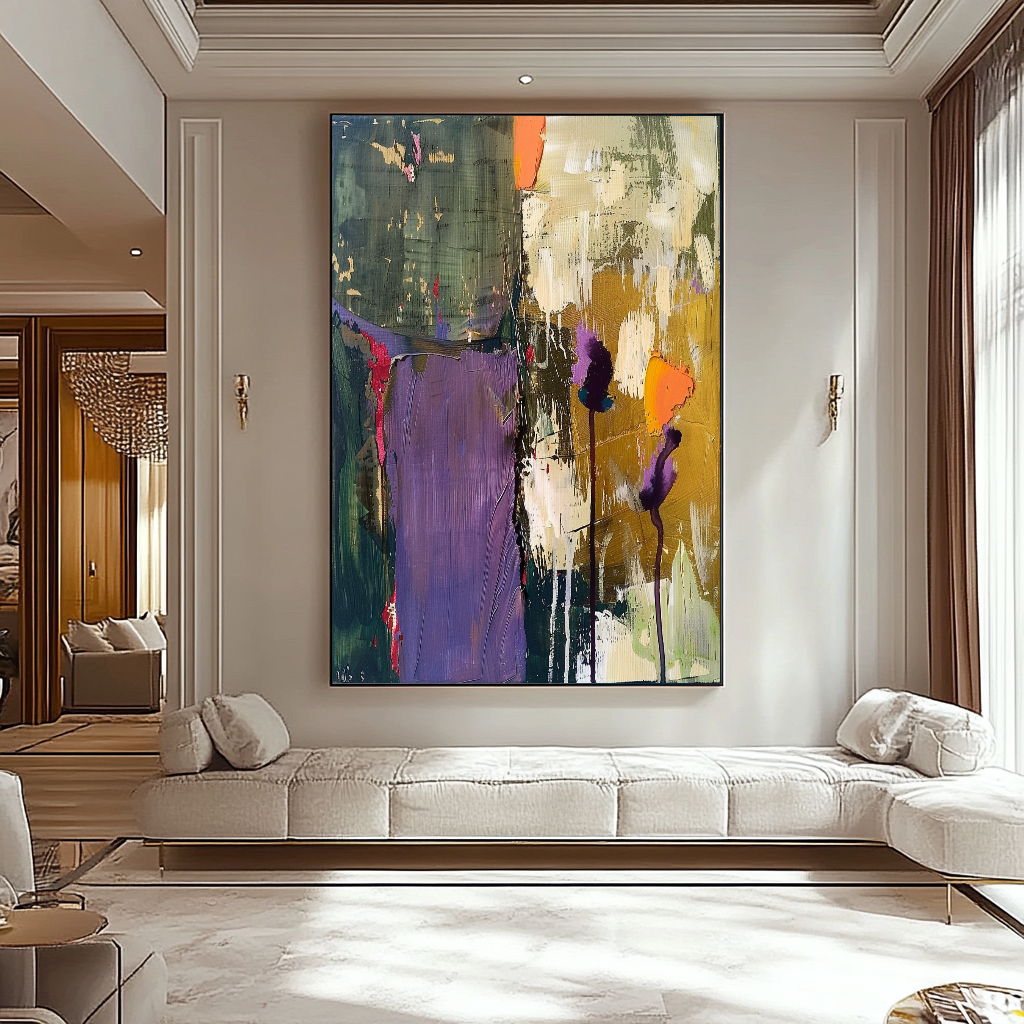 Terra Colors Abstract Impasto Oil Painting on Canvas - Modern Colorful Wall Art – Large – Oil on Canvas – {{ product.title }} canvas artwork by Tanya Mirelle – modern wall decor – original artwork for home, living room, office, or gallery – original artwork by BETSY-ART GALLERY