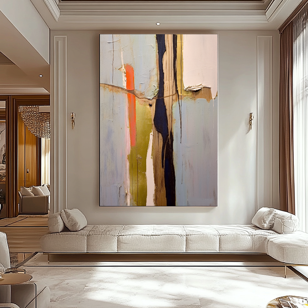 EXTRA LARGE Peinture à l’huile d’empâtement sur toile / Pas de cadre