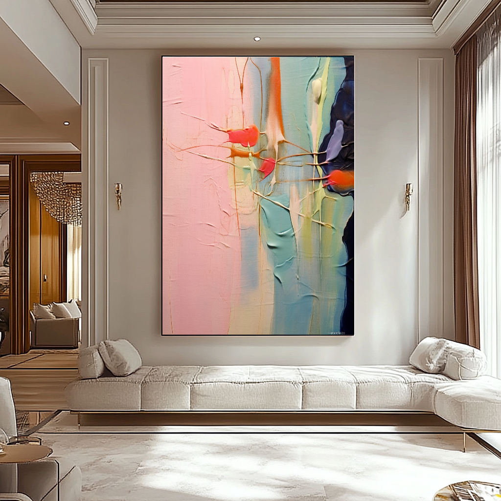 EXTRA LARGE Peinture à l’huile d’empâtement sur toile / Pas de cadre