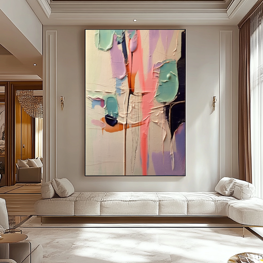EXTRA LARGE Peinture à l’huile d’empâtement sur toile / Pas de cadre