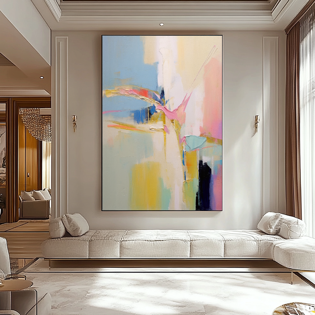 EXTRA LARGE Peinture à l’huile d’empâtement sur toile / Pas de cadre