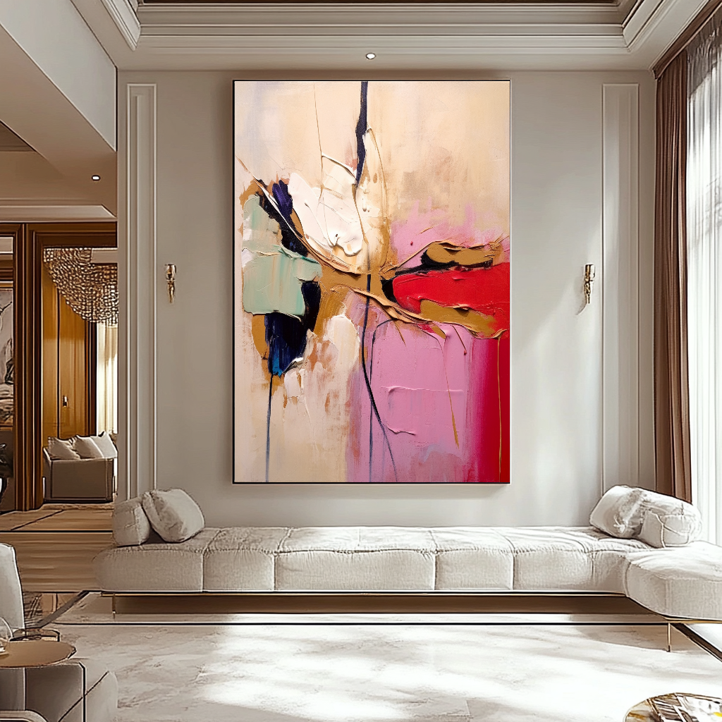 EXTRA LARGE Peinture à l’huile d’empâtement sur toile / Pas de cadre