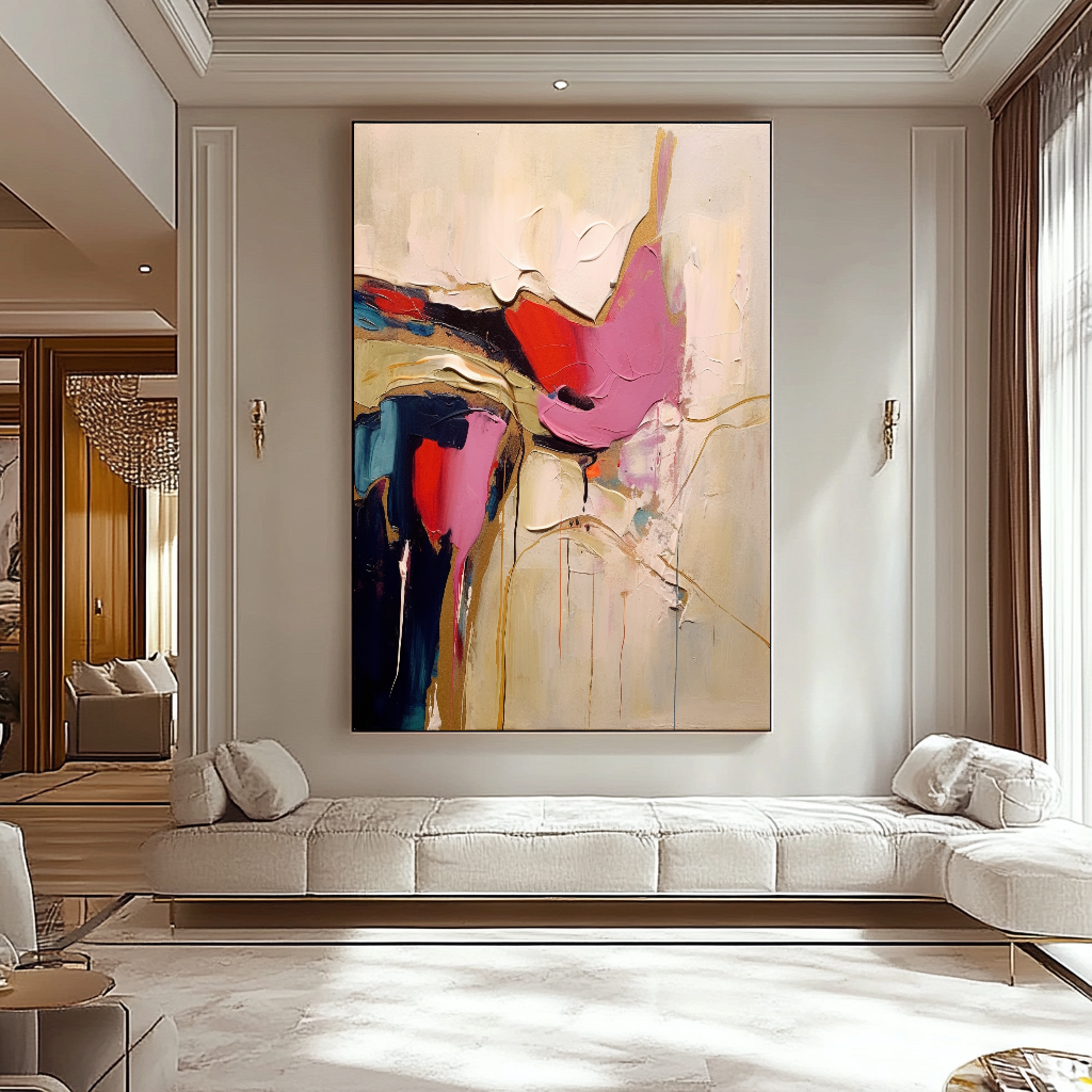 EXTRA LARGE Peinture à l’huile d’empâtement sur toile / Pas de cadre