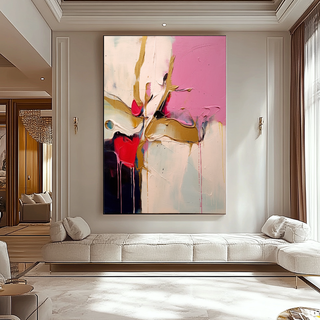 EXTRA LARGE Peinture à l’huile d’empâtement sur toile / Pas de cadre