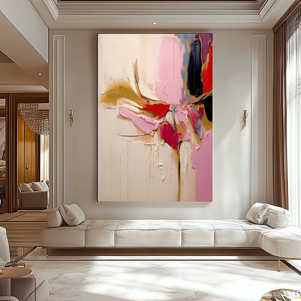 EXTRA LARGE Peinture à l’huile d’empâtement sur toile / Pas de cadre
