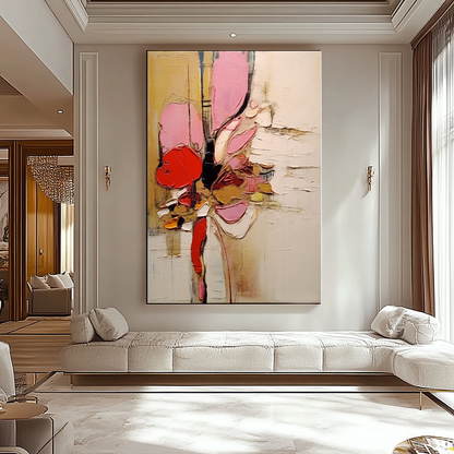 Tranquile Pastel Abstract Art - Modern Impasto Oil Painting on Canvas for Living Room, Office, Hotel