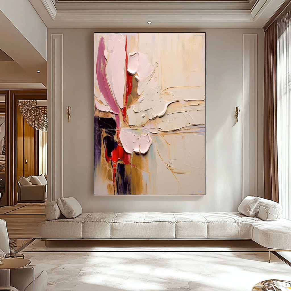 EXTRA LARGE Peinture à l’huile d’empâtement sur toile / Pas de cadre